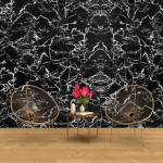 Panneaux PVC Marbré 120*60 / 244*122 - NOIR BLANC