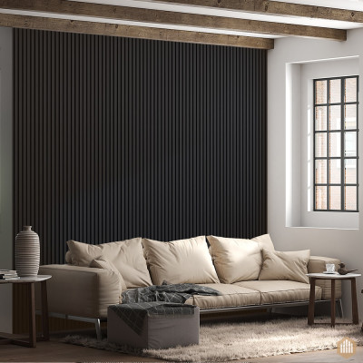 Panneaux acoustique Bois Anthracite